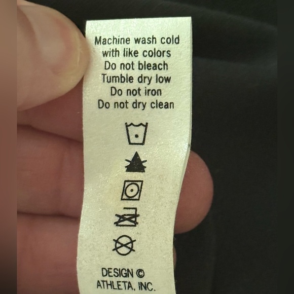 Athleta Black Halter Midi Dress Size M Sporty Tie Back Athleisure - Picture 9 of 11